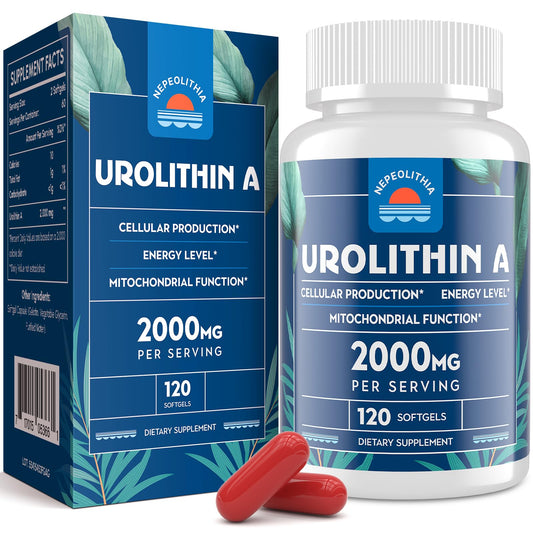 Front view of Nepeolithia Urolithin A 2000mg bottle