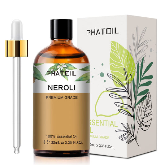Neroli essential oil 100ml amber bottle
