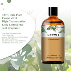 Neroli essential oil bottle with built in dropper