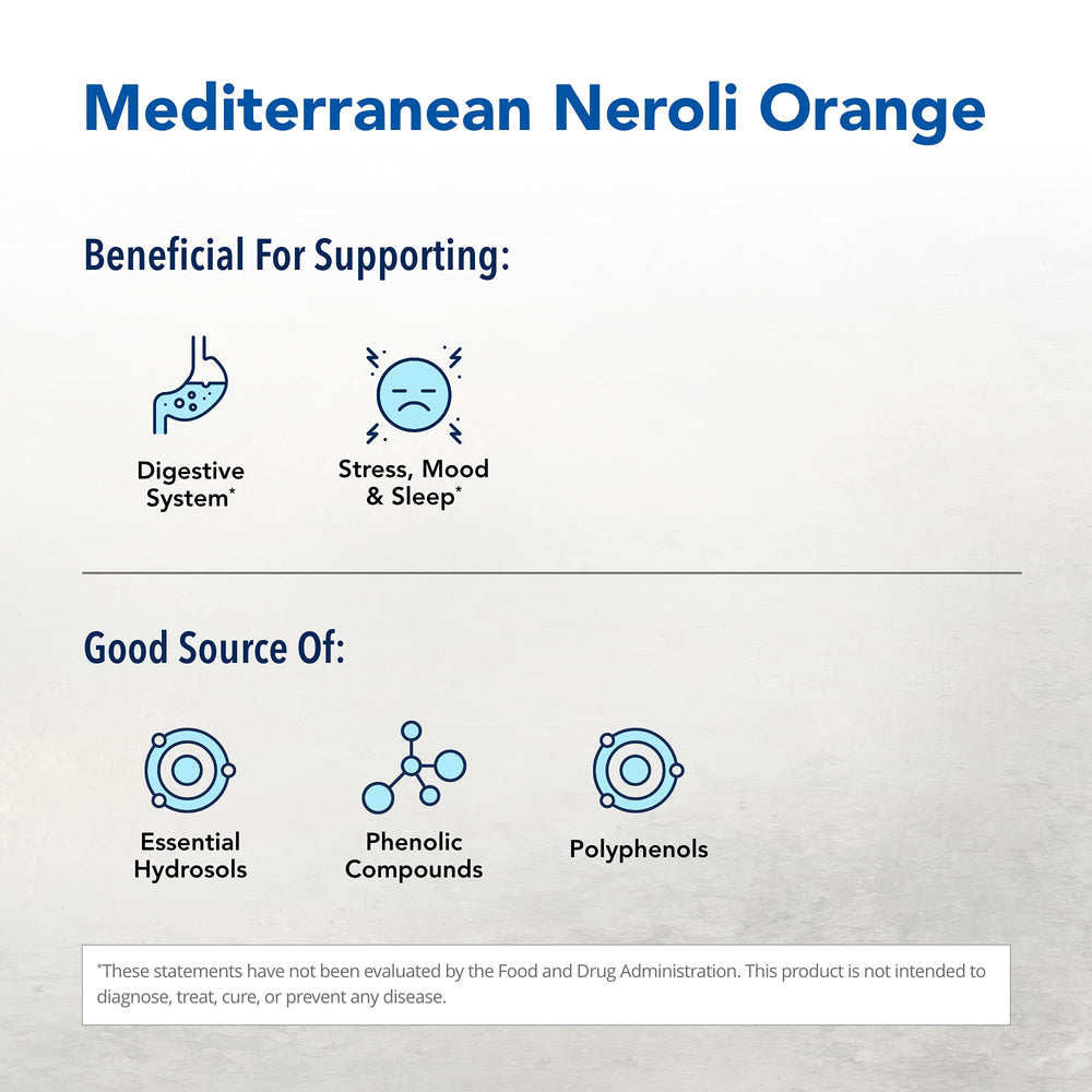Serving suggestion showing Neroli Orange Essence in a drink