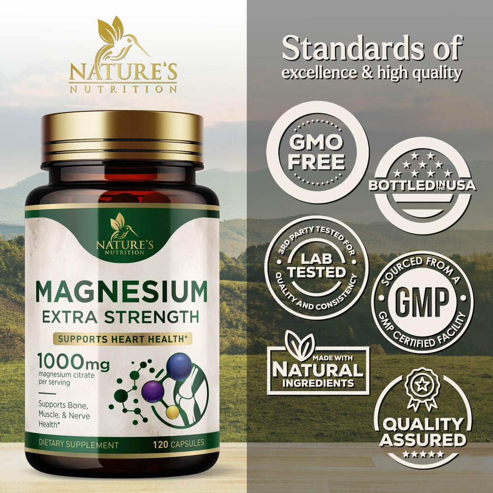 Nerve and muscle support magnesium citrate supplement