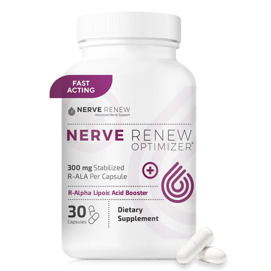NERVE RENEW Optimizer bottle and capsules