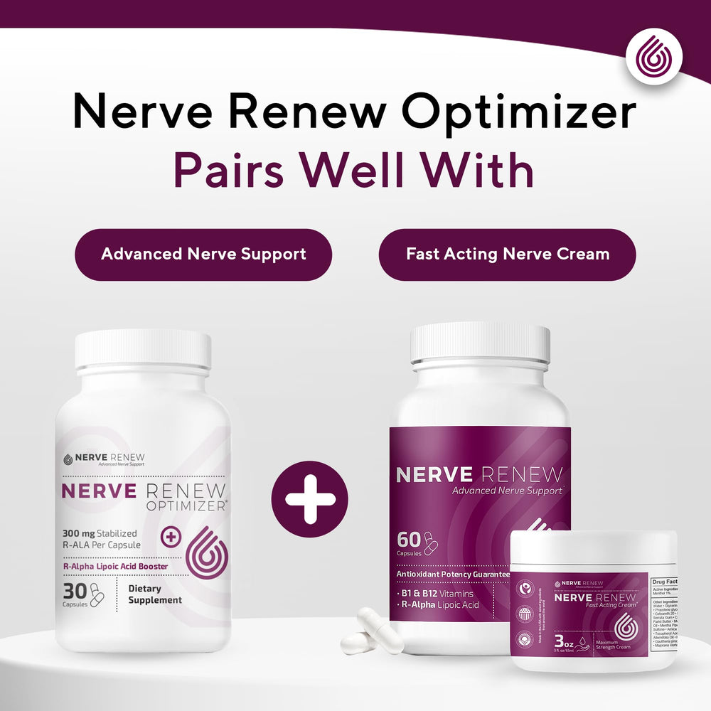 Nerve support concept illustrating healthy nerve function