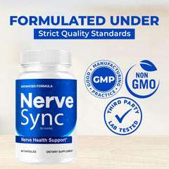 Backside packaging of Nerve Sync supplement