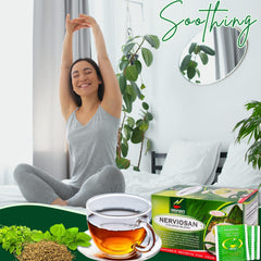 Close-up of Nerviosan tea bags