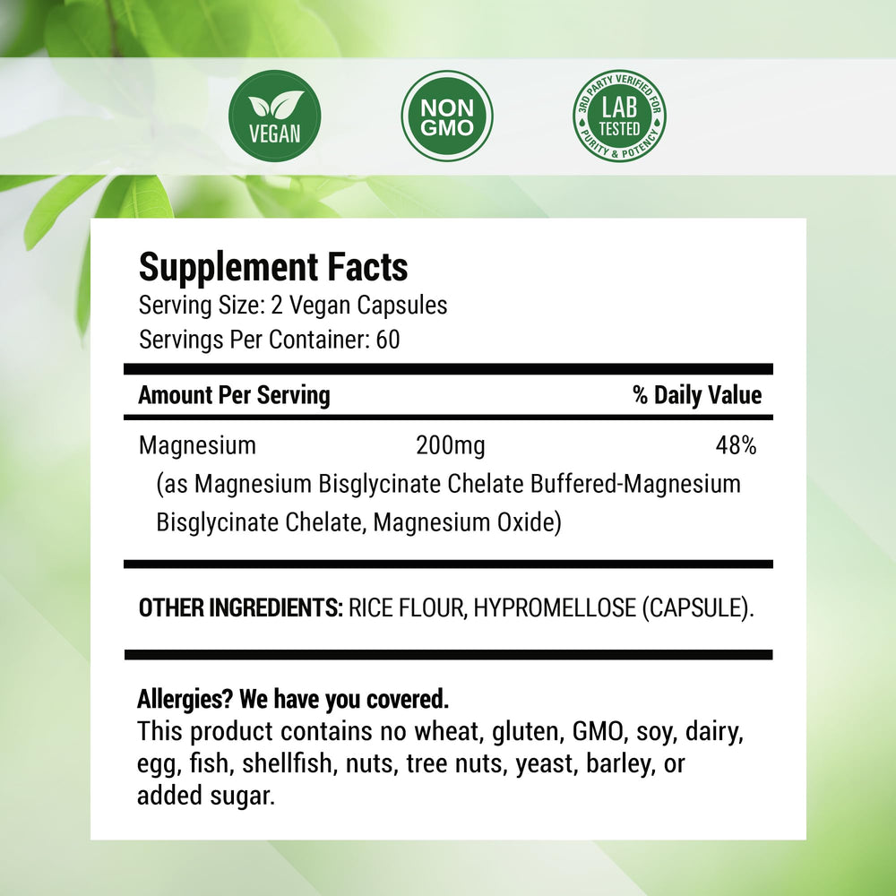 Albion TRACCS Buffered Magnesium Glycinate label close-up