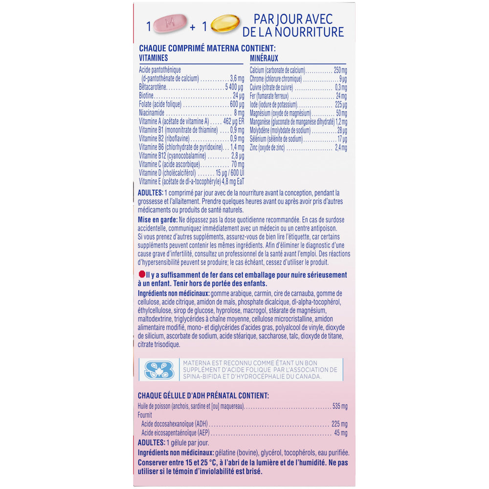 Close-up packaging and tablets of NESTLÉ Materna