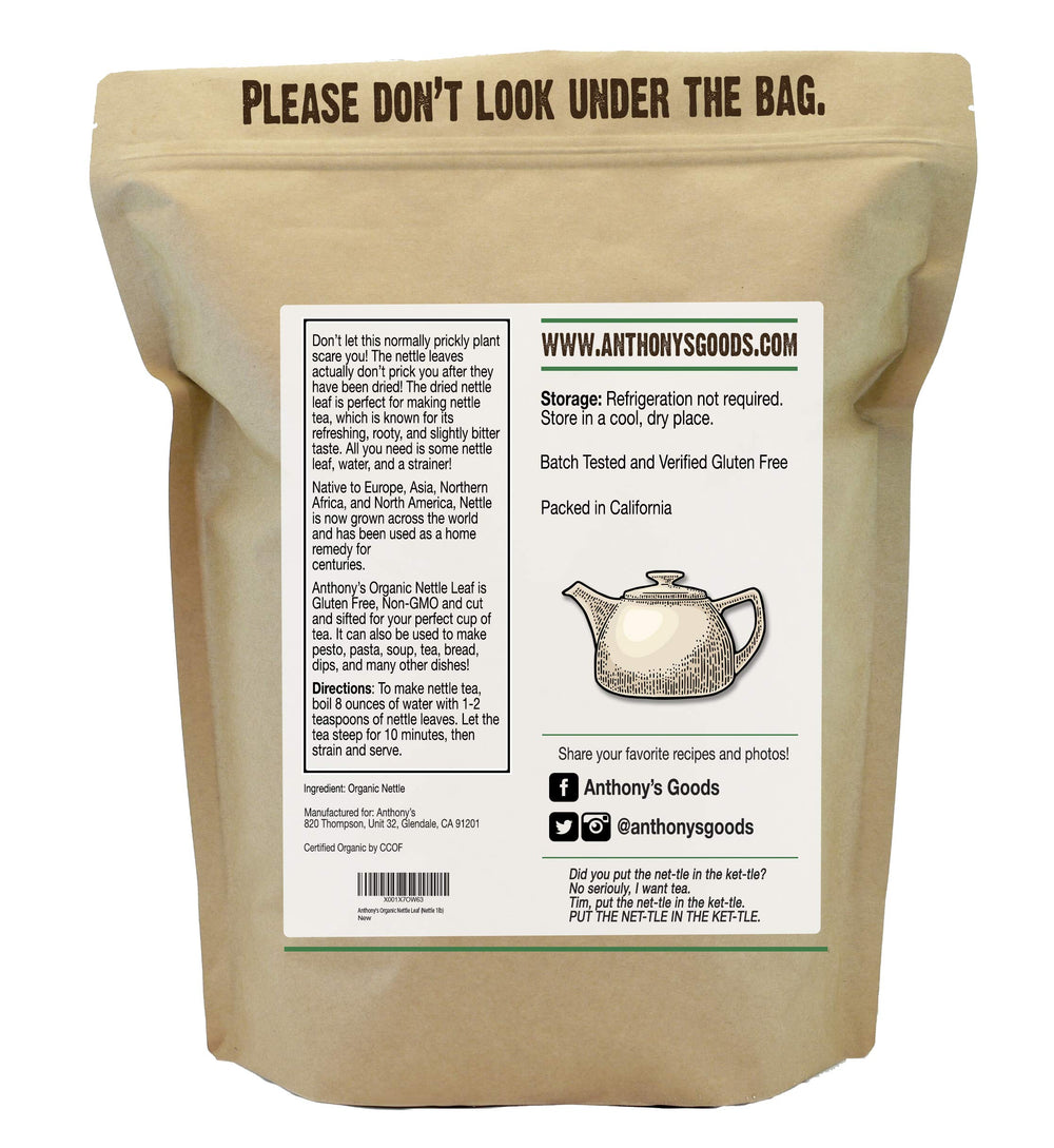 Cut and sifted nettle leaves 1lb, raw and non-GMO
