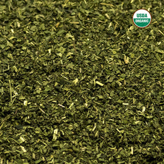 Milky smooth wild harvest nettle tea infusion