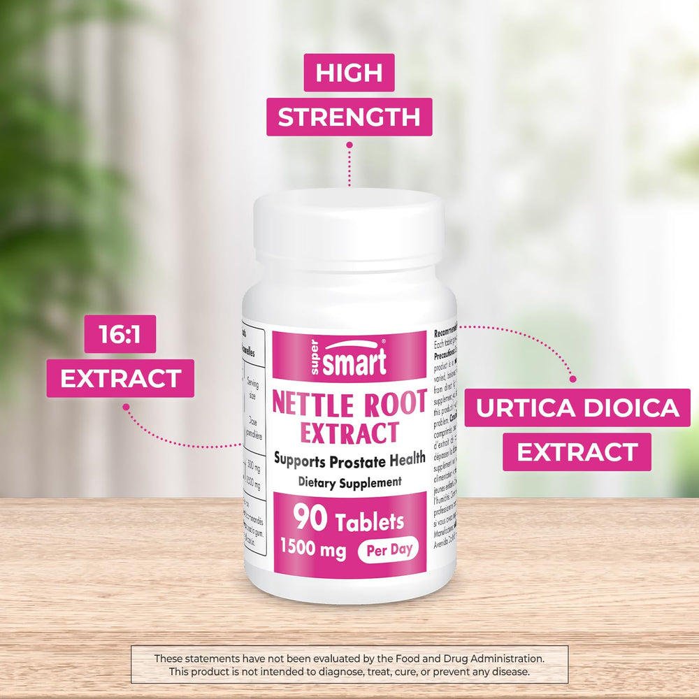 Product packaging highlighting prostate and urinary support