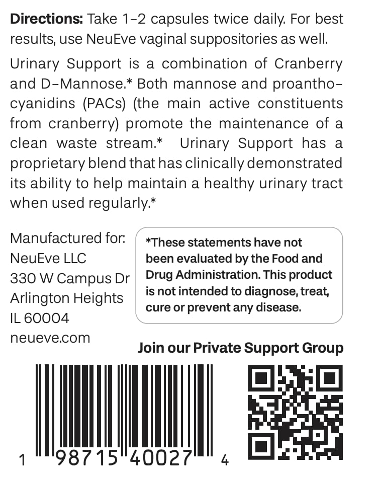 NeuEve Cranberry capsules on a neutral background
