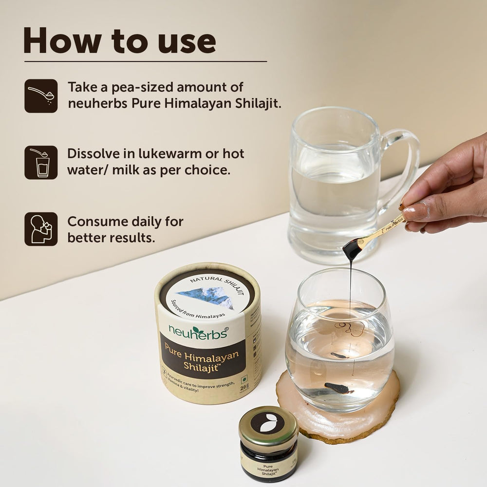 Usage instructions for Shilajit resin