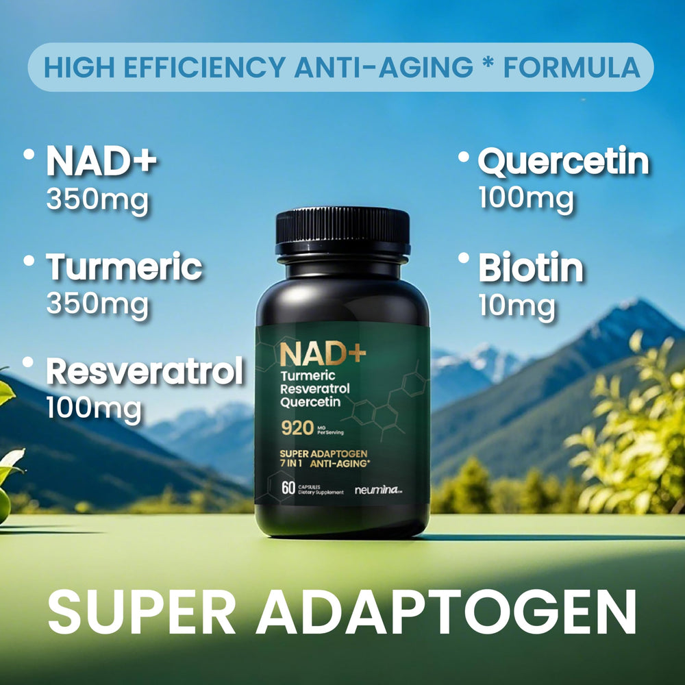 NAD+ Capsules in bottle with USA Made labeling