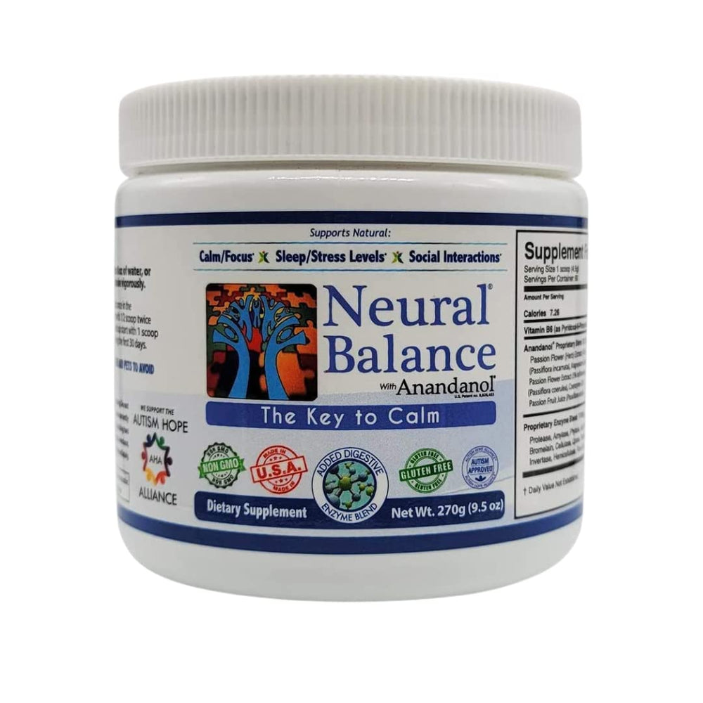 Bottle of Neural Balance Anandanol with digestive enzyme blend
