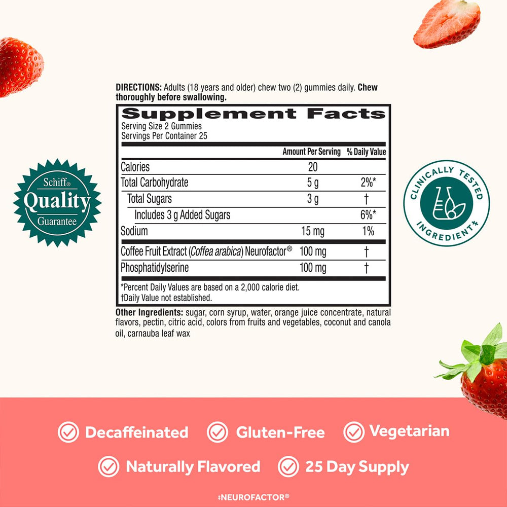 NEURIVA Original ingredients label featuring Neurofactor and plant-sourced phosphatidylserine.