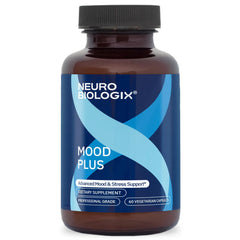 Bottle of Neuro Biologix Mood Plus 60 capsules on a white background