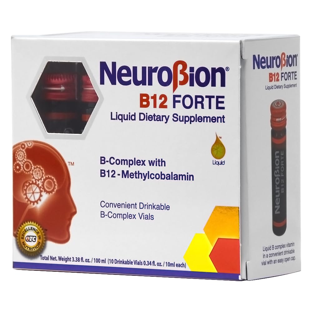 Close-up of Neurobion B12 Forte vial bottle