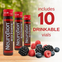 Usage-ready shot of Neurobion B12 Forte vials