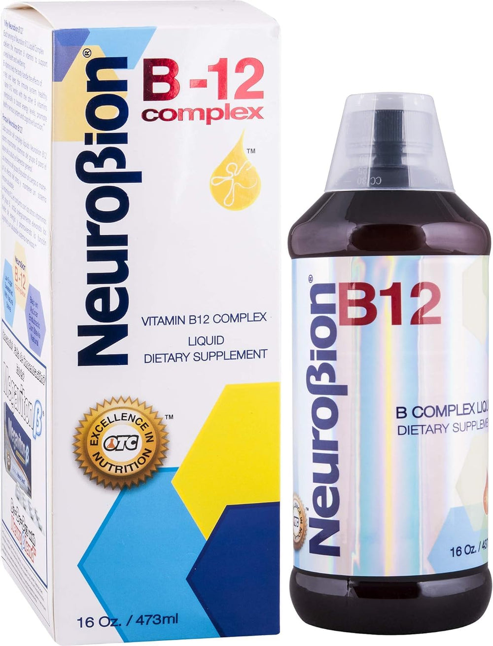 Front view of Neurobion Vitamin B12 Complex 16 oz Liquid Citrus bottle