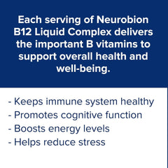 Serving size illustration showing 2.5 mg of Neurobion B12 Liquid
