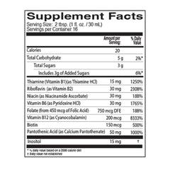 Side view of Neurobion Vitamin B12 Complex 16 oz Liquid Citrus bottle