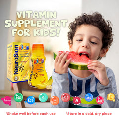 Nutrition facts panel for Neurobion Kids B Complex Liquid