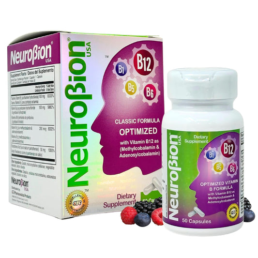 Neurobion Optimized Classic Formula bottle with capsules