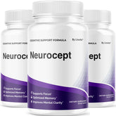 Neurocept 3-pack bottle on white background