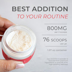 Third-party purity and potency seal for Urolithin A powder