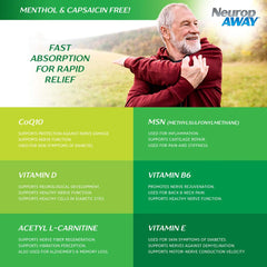 NeuropAWAY Maximum Strength Gel with argan oil signals nourishing skin support.