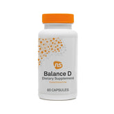 Front view of NeuroScience Balance D bottle with 60 capsules