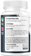 Dosage information showing 2 capsules daily