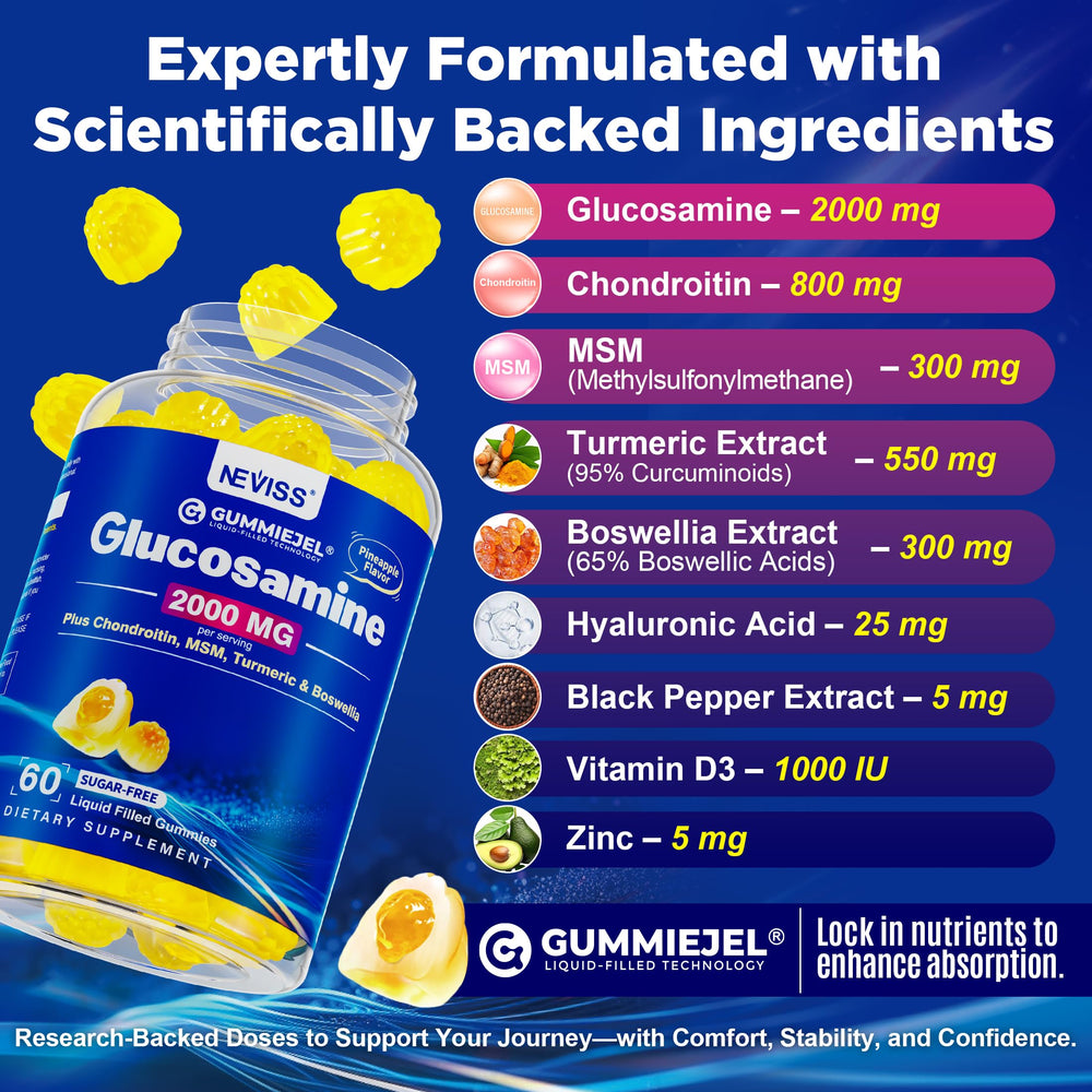 Two gummies illustrating daily serving size of 2 gummies