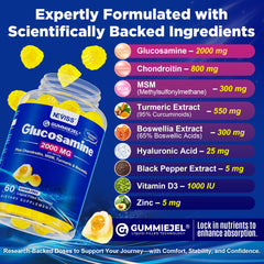 Two gummies illustrating daily serving size of 2 gummies