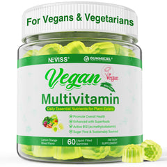 NEVISS vegan multivitamin bottle with 60 gummies