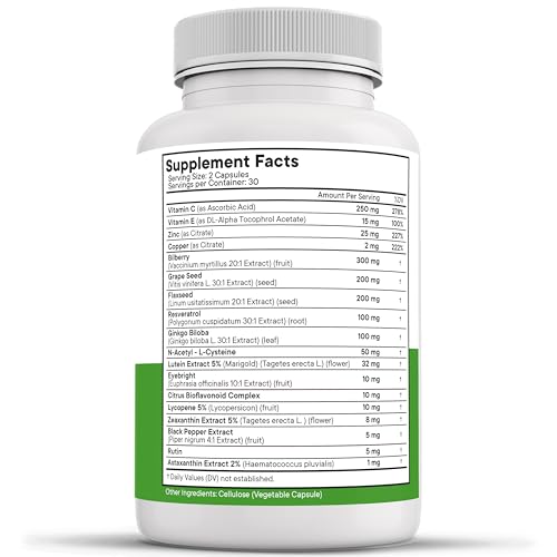 New Age AREDS 2 Eye Vitamin bottle showing grape seed ingredient