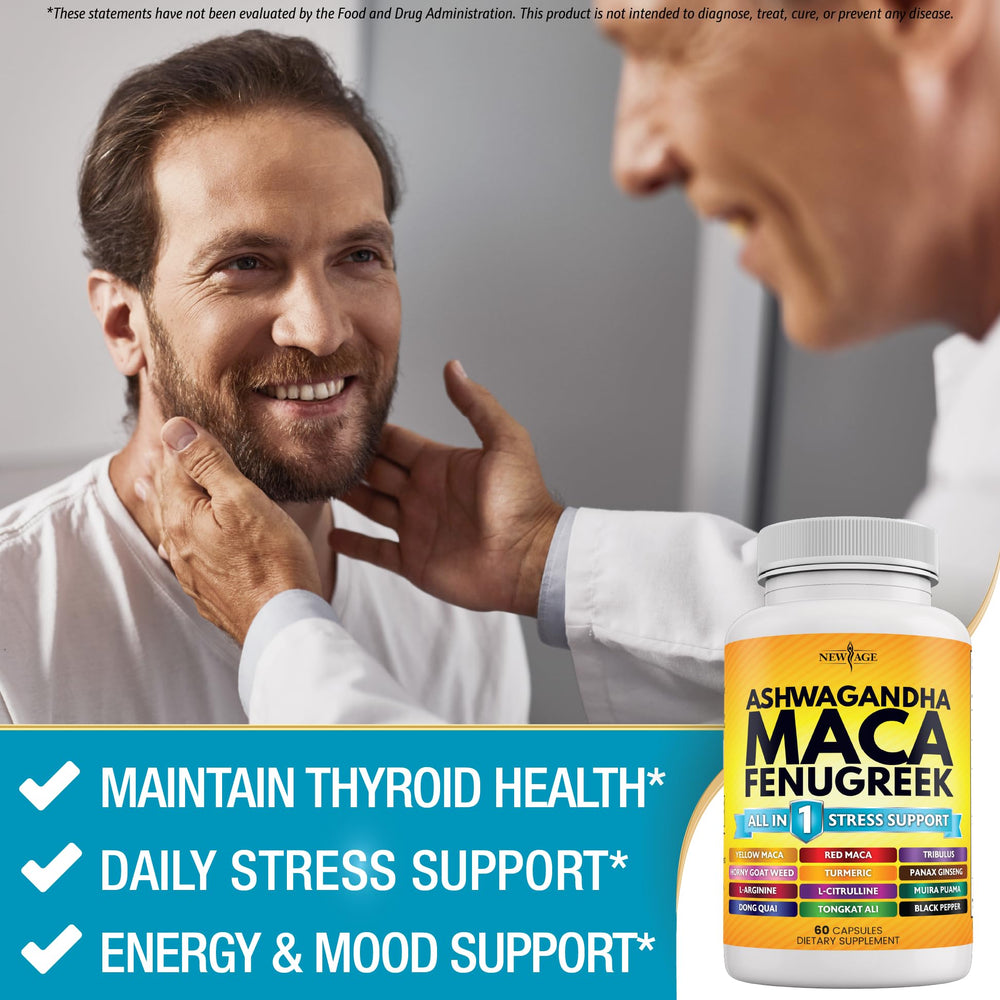 Label showing 120 count servings for NEW AGE supplement