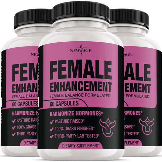 New Age beef organ supplement bottle designed for women with grass-fed ingredients