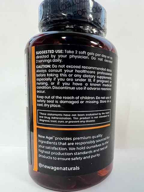 NEW AGE Black Seed Oil Softgel bottle with label signaling trusted sourcing