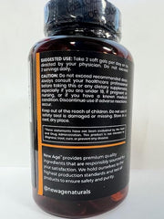 NEW AGE Black Seed Oil Softgel bottle with label signaling trusted sourcing