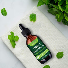 Packaging close-up of New Age Chlorophyll Drops