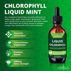 Made in the USA label on chlorophyll drops bottle