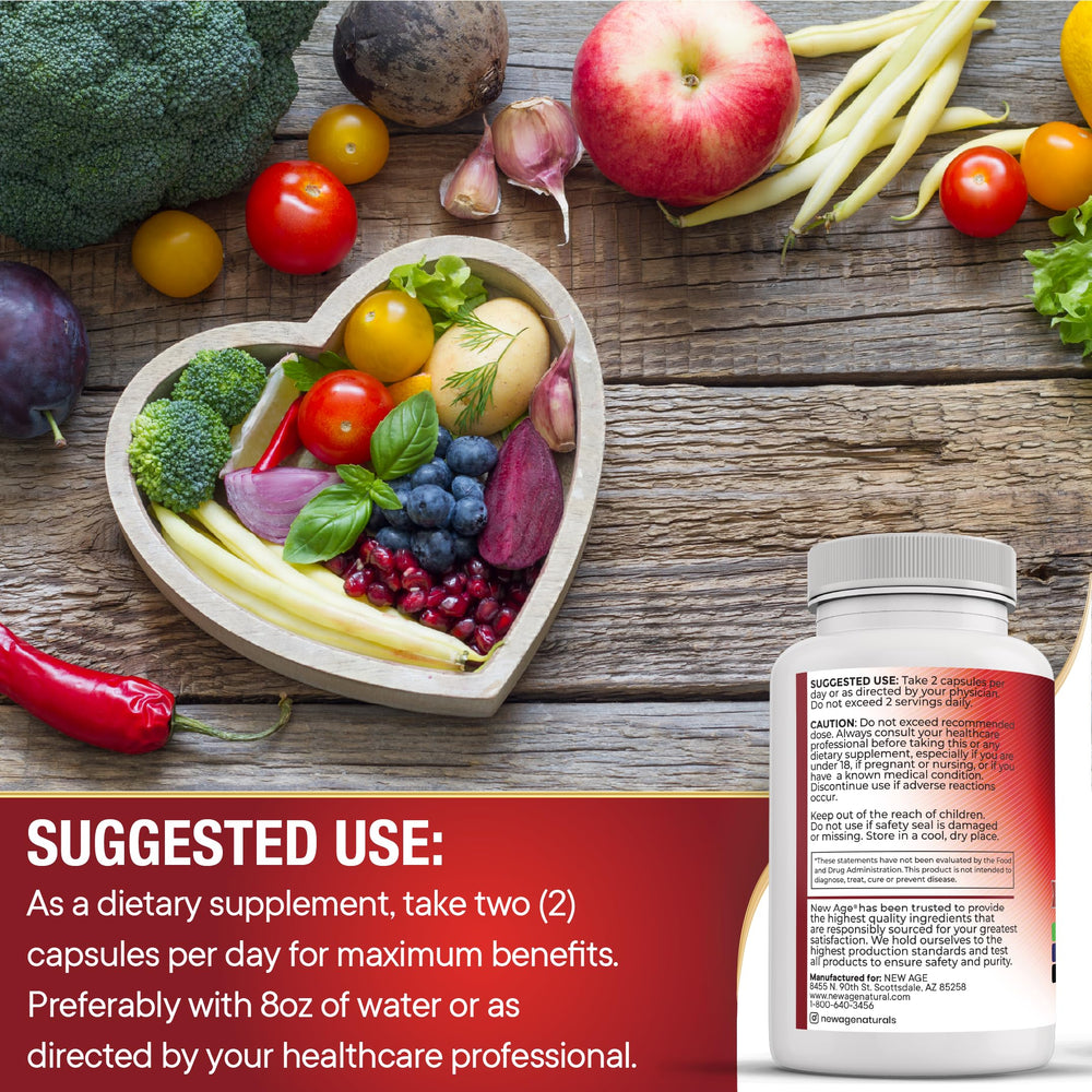 Supplement facts label close-up on bottle