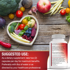 Supplement facts label close-up on bottle
