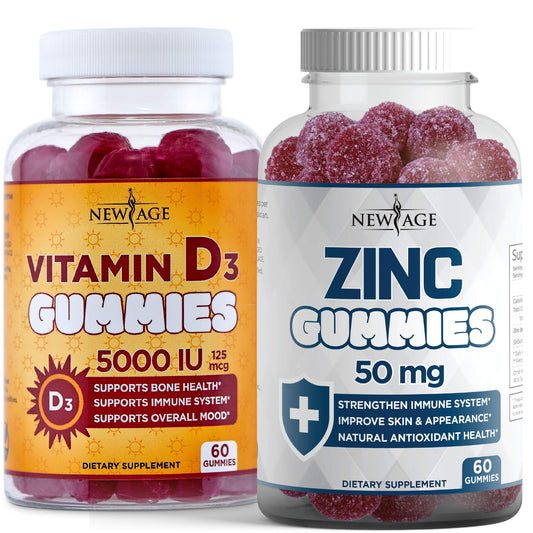 Two-pack front view of NEW AGE Immune Defense Combo bottle