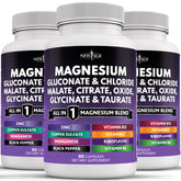 Front view of NEW AGE Magnesium Supplement bottle