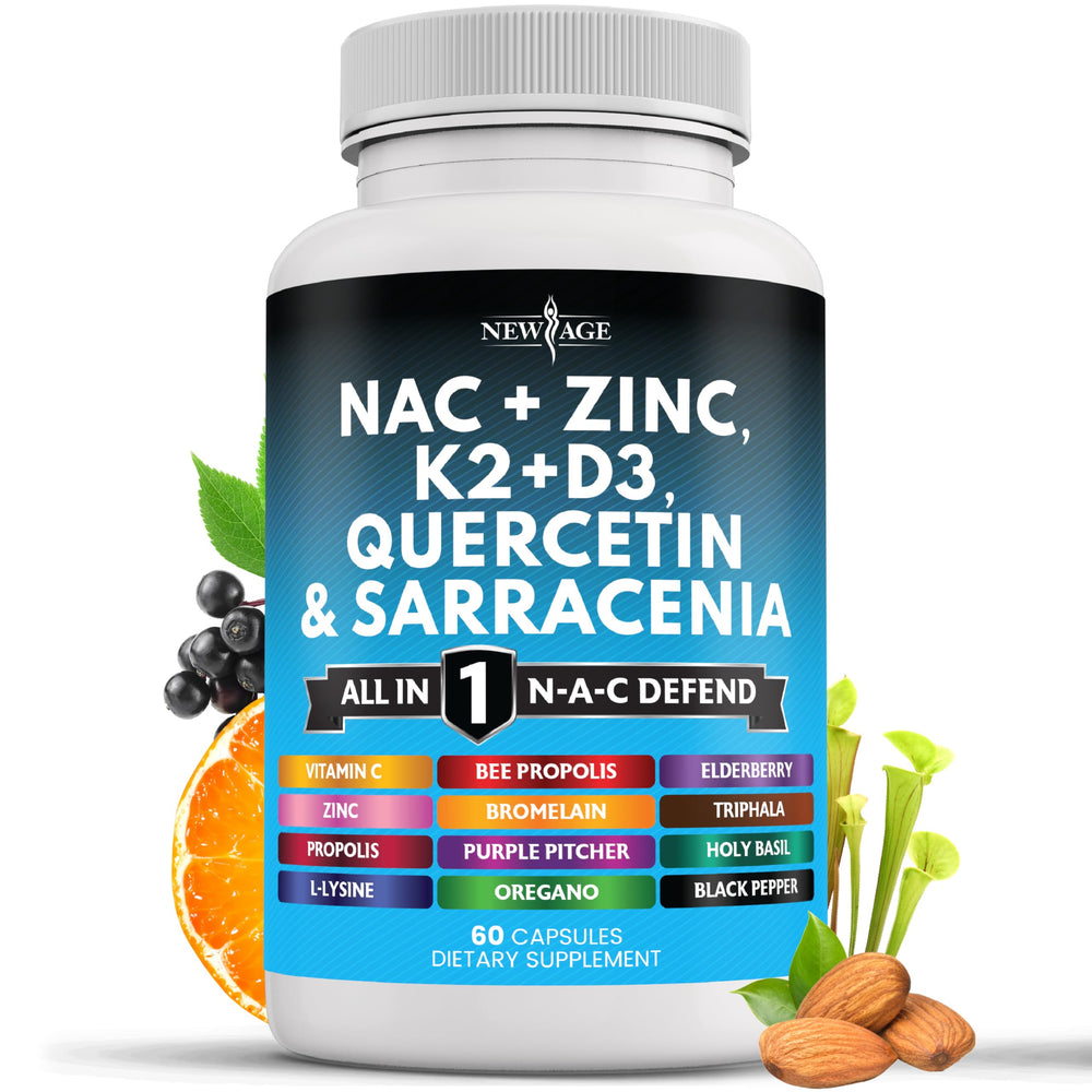 New Age NAC supplement bottle with capsules