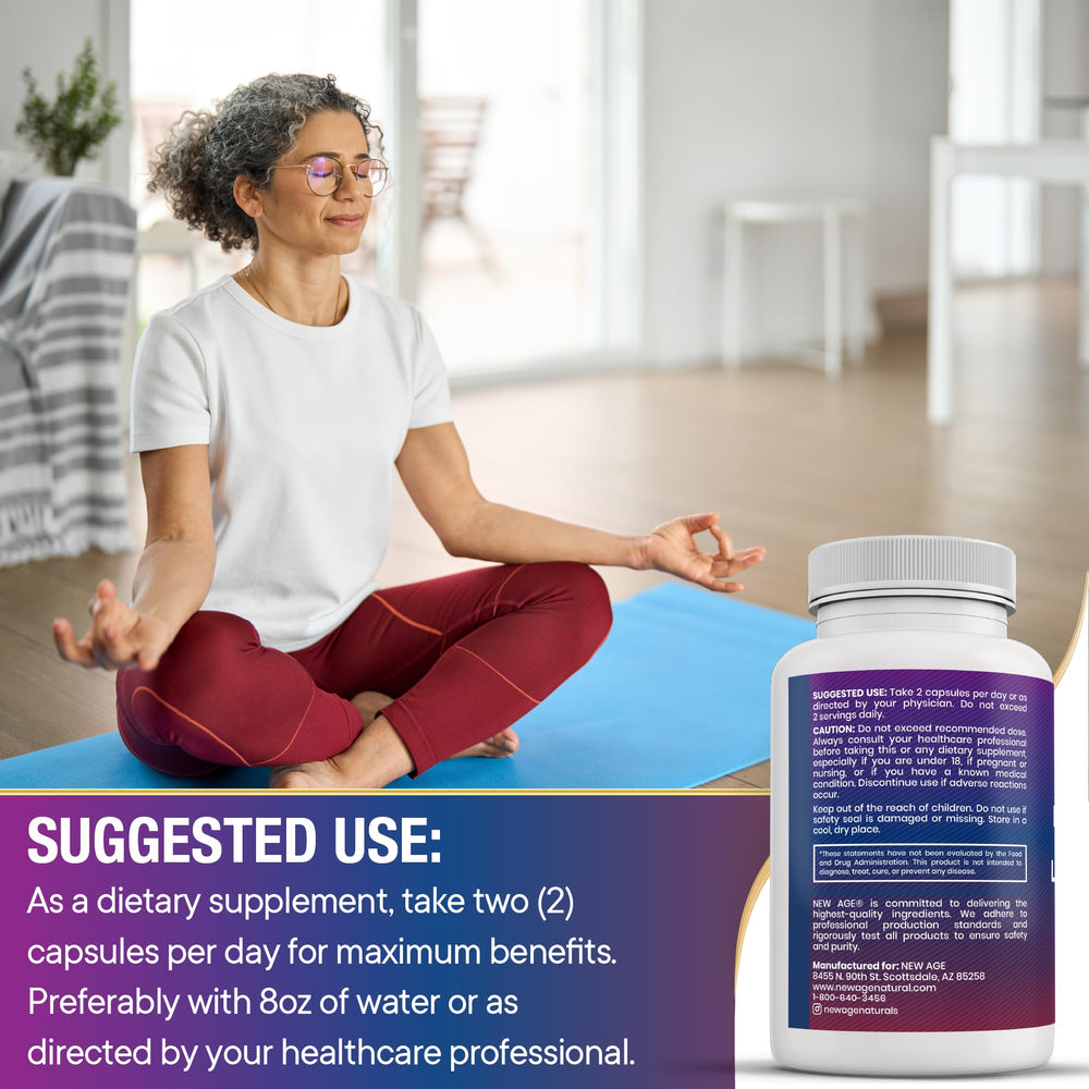 USA-made, Non-GMO NEW AGE Saffron supplement bottle