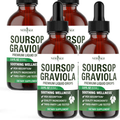 New Age Soursop Drops bottle on white background