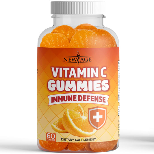 Bottle of New Age Vitamin C Gummies Orange – 60 gummies